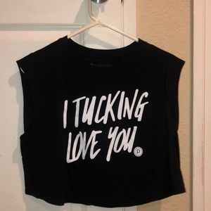 NWT Tucking Love You Pure Barre Crop Top